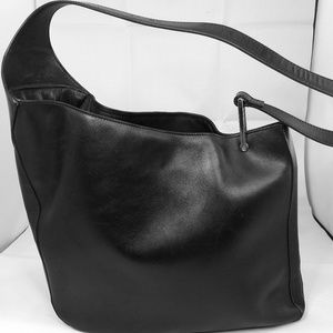 Versace Asymmetrical Black Leather Tote bag